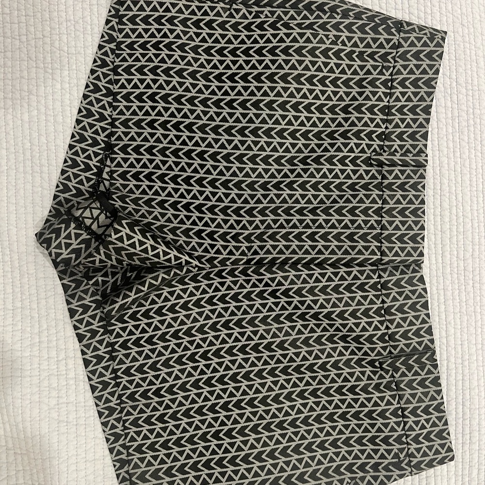 Michael Kors Black and White Geometric Shorts